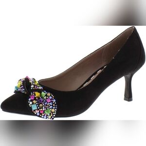 Betsey Johnson Black Axel Heel Sandal